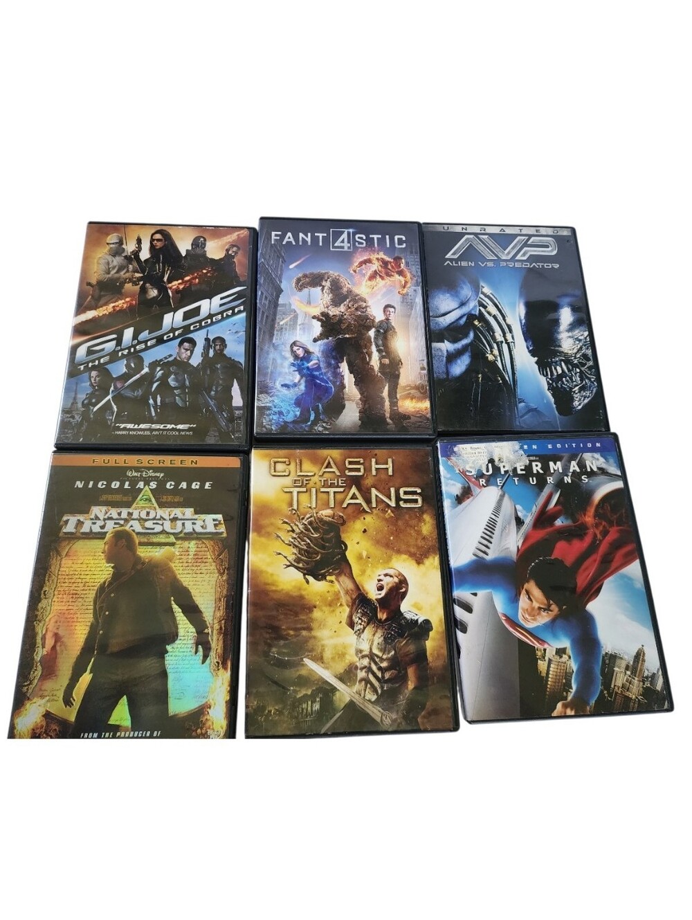 6pc Lot Of Action DVD Set-National Treasure, GI Joe, AVP, Etc